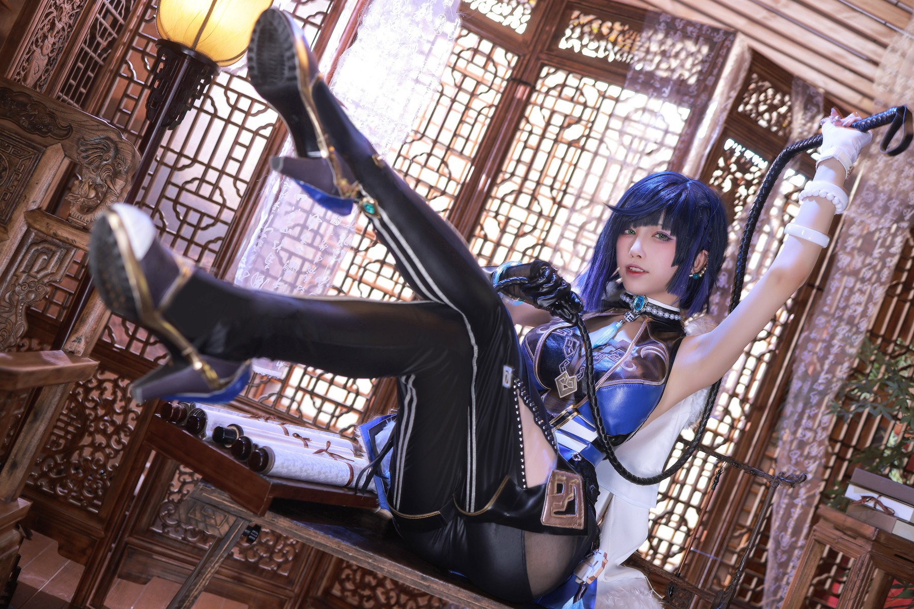 水淼aqua Cosplay 夜兰 Yelan(5)