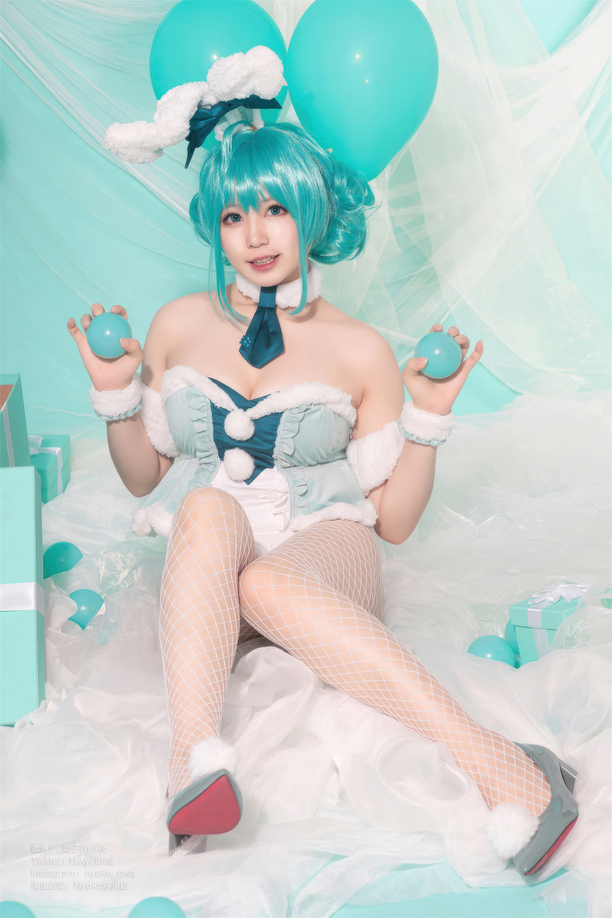 Cosplay Nyako喵子 初音白兔(6)