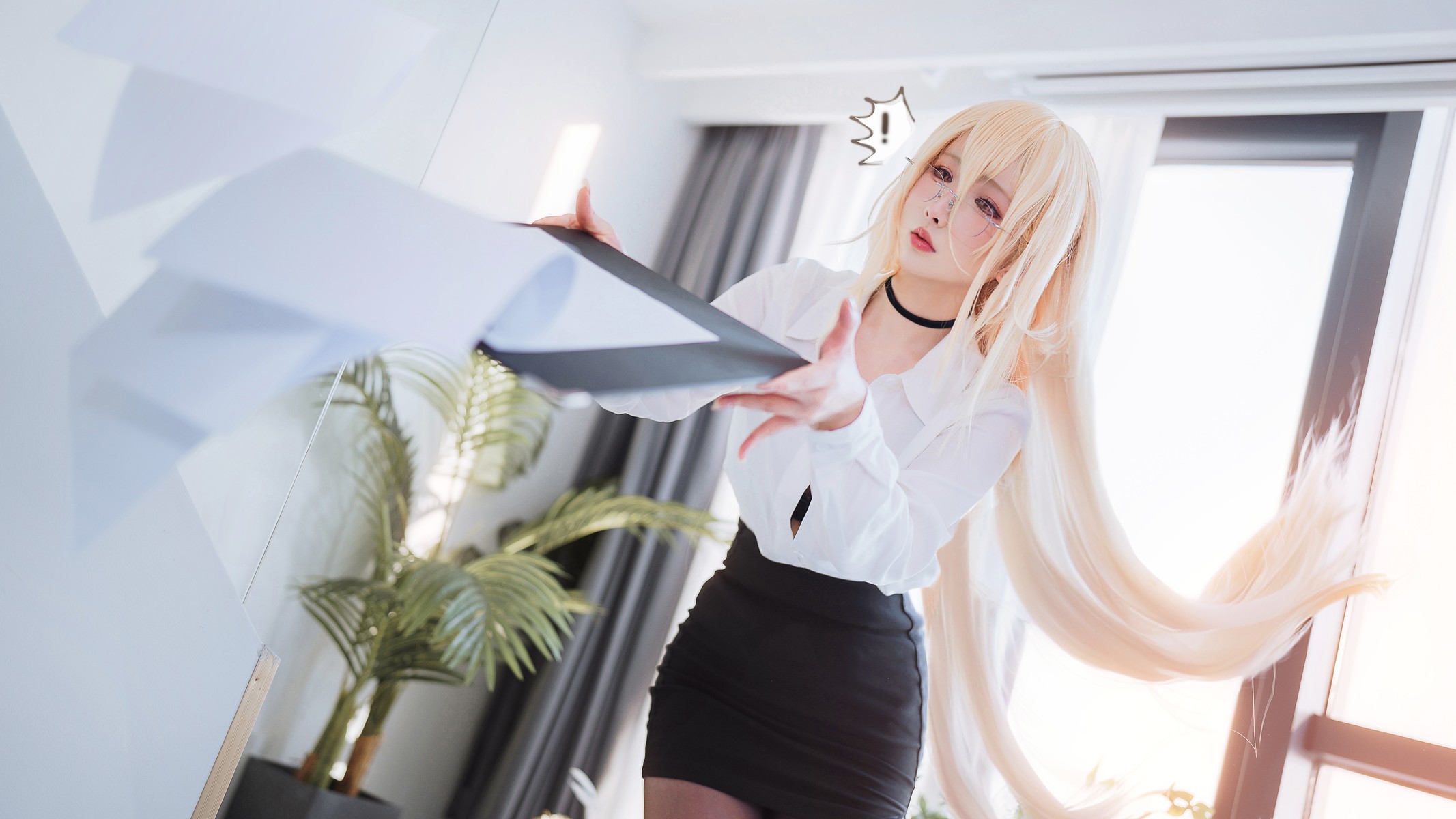 Cosplay rioko凉凉子 碧蓝航线 冤仇 办公室的意外(26)