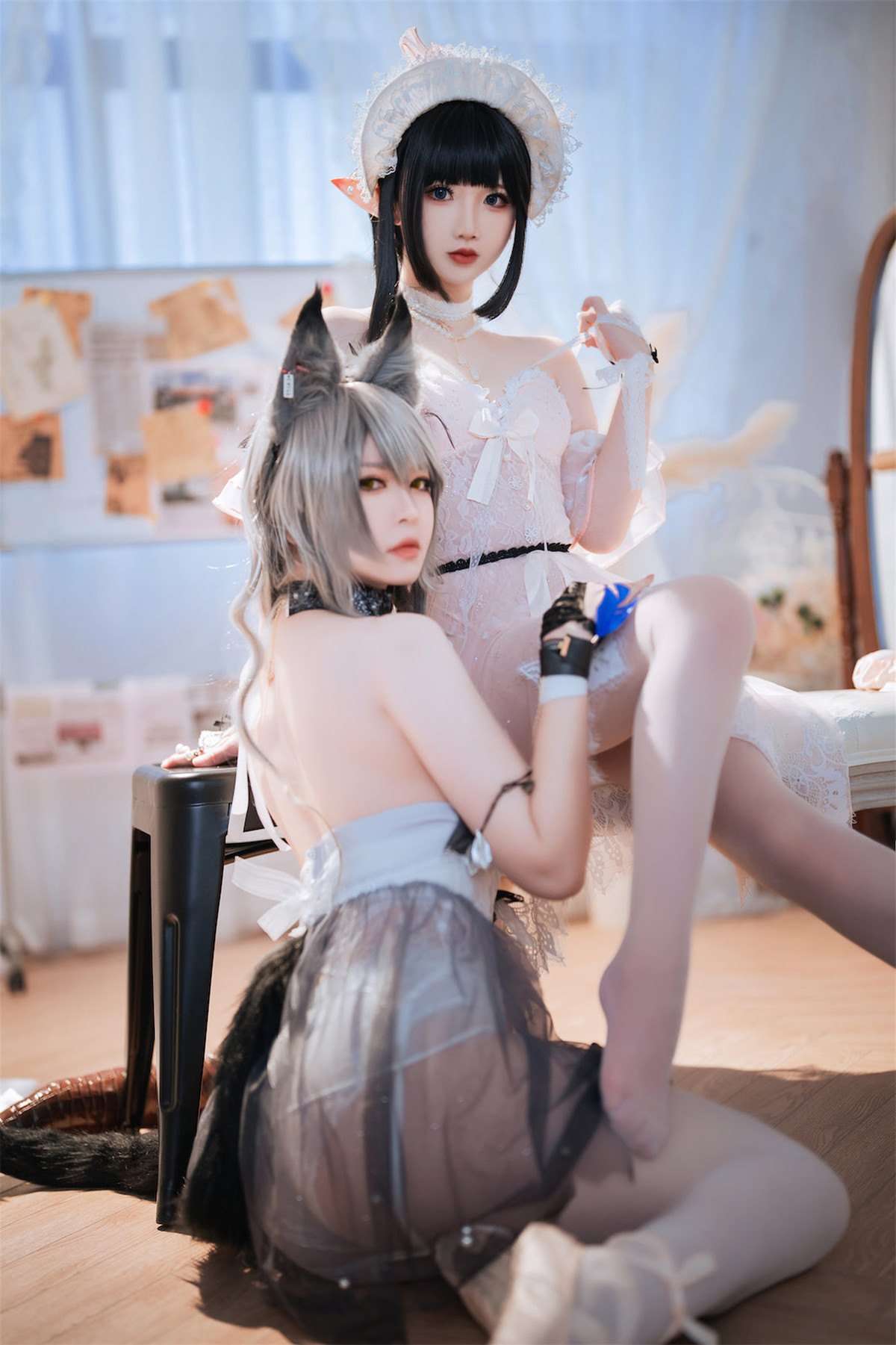 Cosplay 面饼仙儿 半半子 Arknights 黑x森蚺(4)