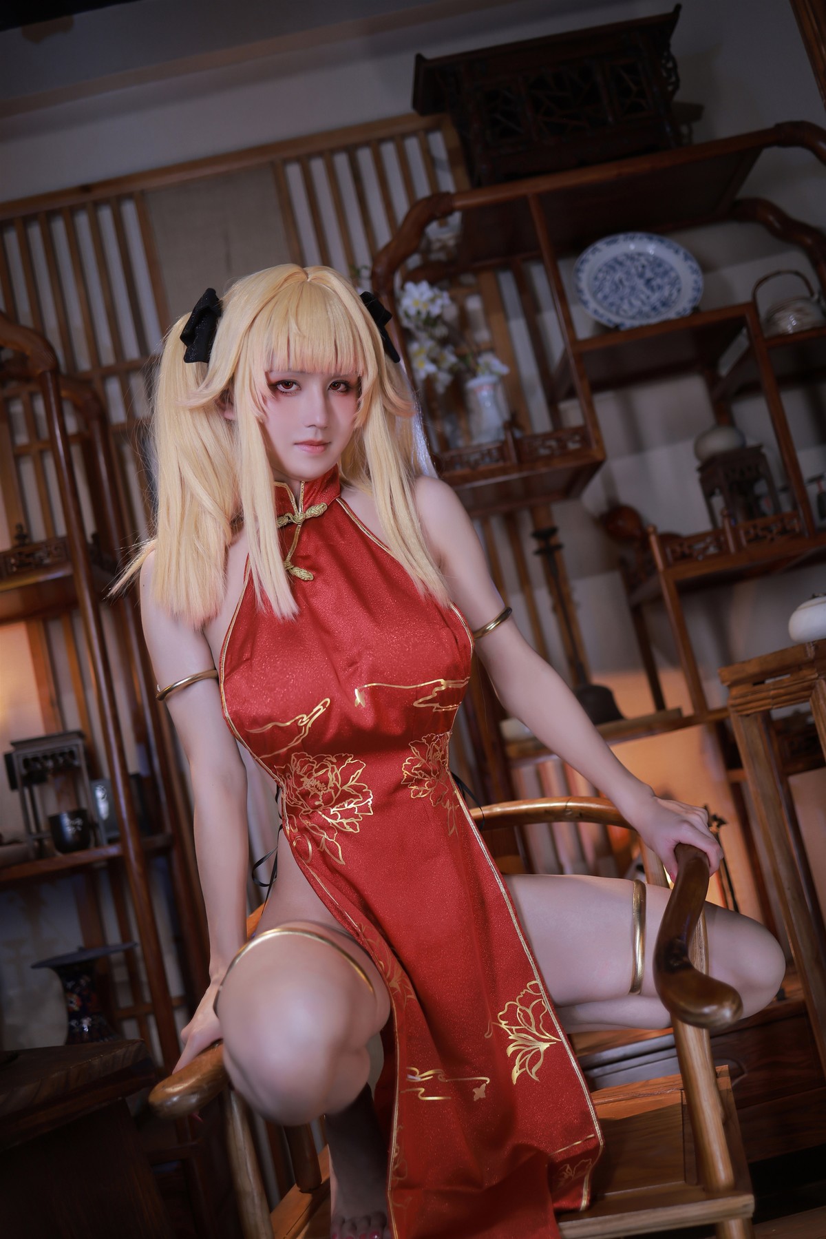 Cosplay 桜满三时 萌姬联合 旗袍(38)