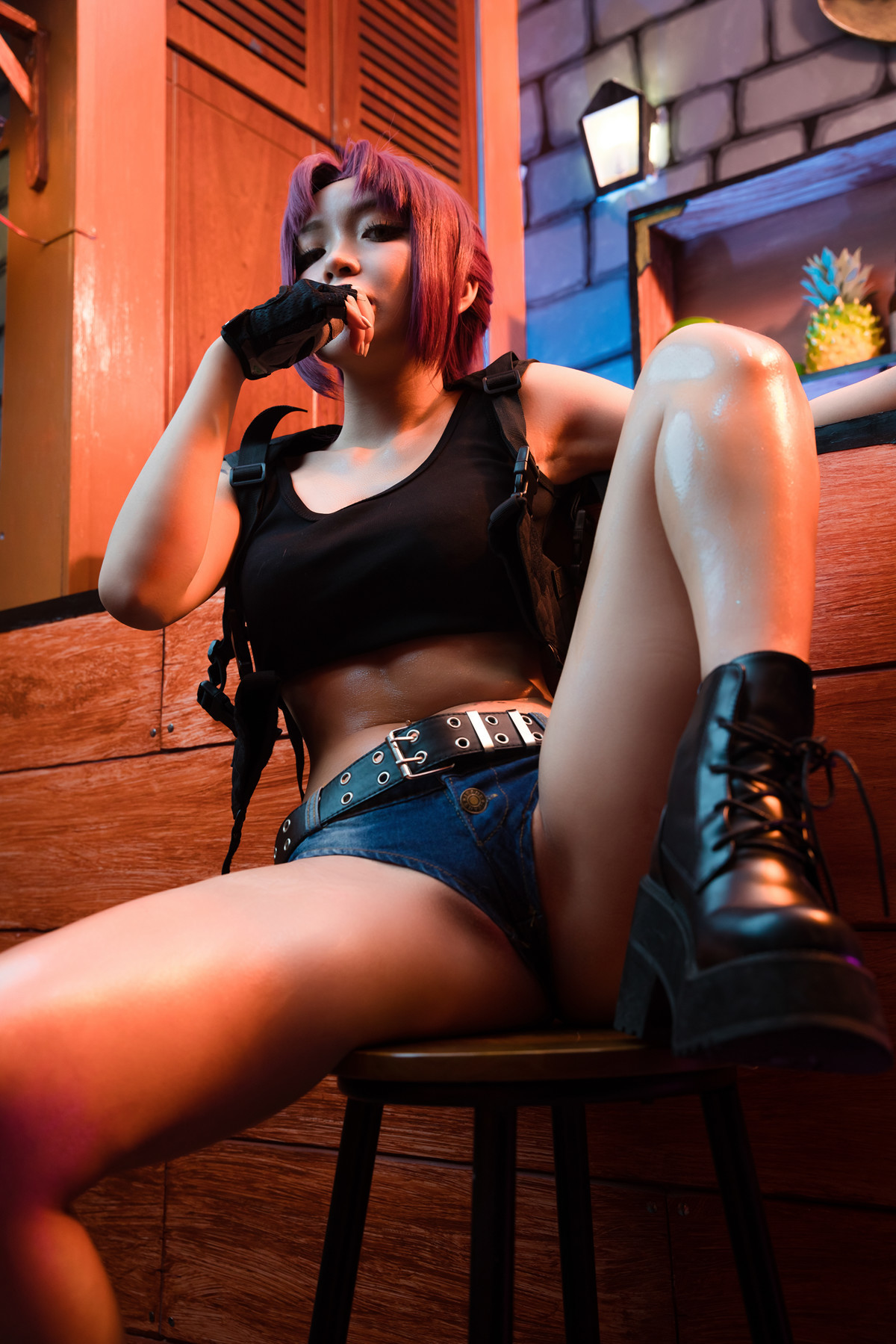 Cosplay Umeko.J Revy Black Lagoon(13)