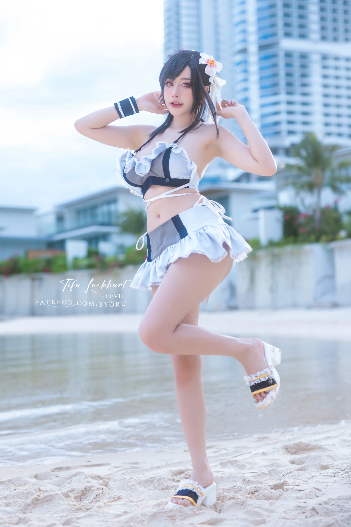 Cosplay 日本性感萝莉Byoru Tifa FF7r Bikini(6)