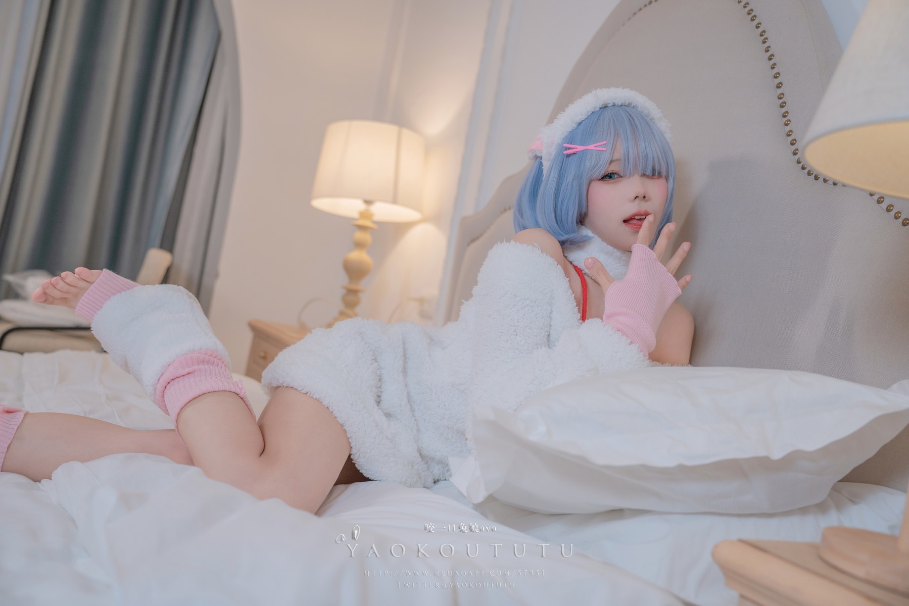 Cosplay 黏黏团子兔 T3特典 蕾姆咩咩(5)